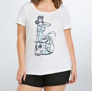 Torrid Tattoo Bombshell Skull Tshirt